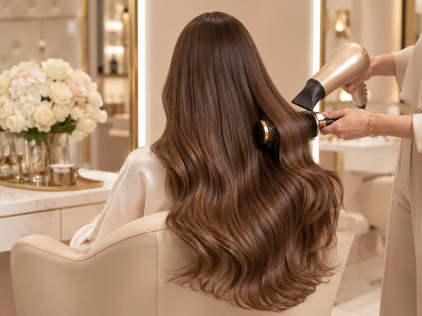 Brushing — Cheveux extra longs